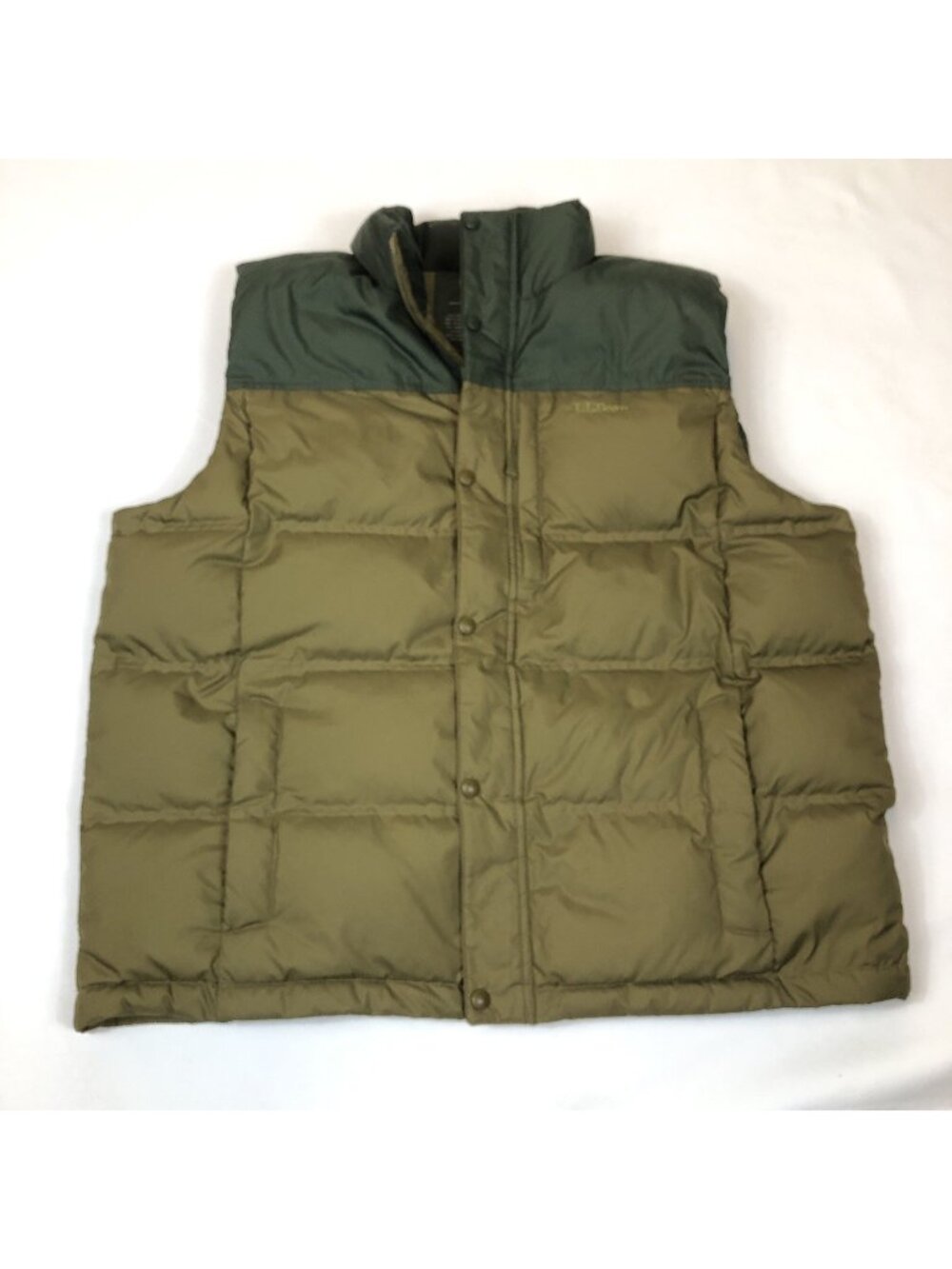 LL Bean Mens DownTek Puffer Color Block Vest Pertex Quantum Size XXL Tall